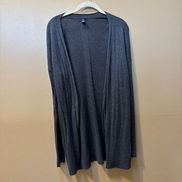 Gap Long Sleeve Open Front Knee Length Gray Cardigan Size XS - Picture 1 of 7
